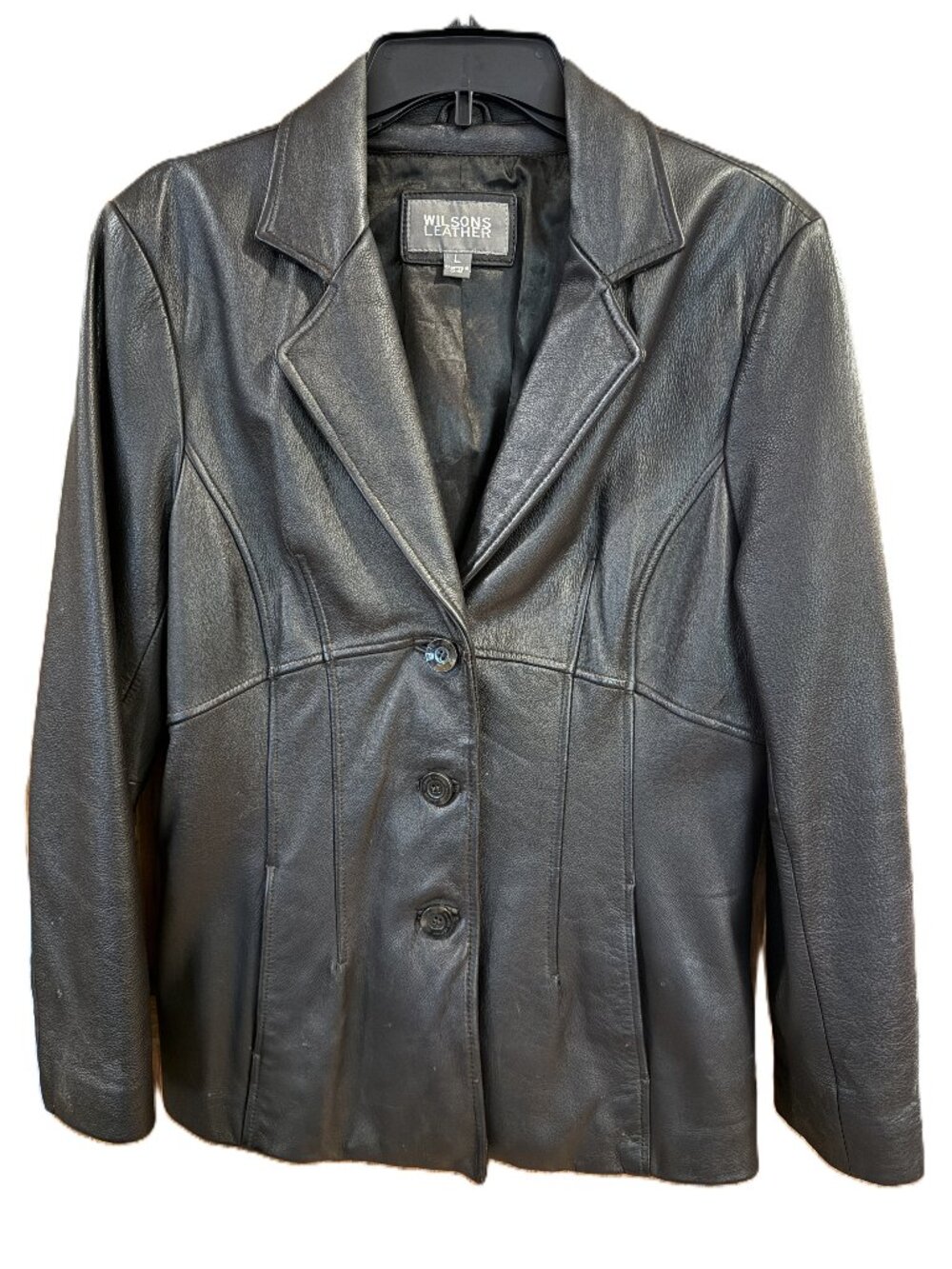 ✨Vintage Wilsons Leather Blazer Jacket - Black/Brown Excellent Condition✨wi